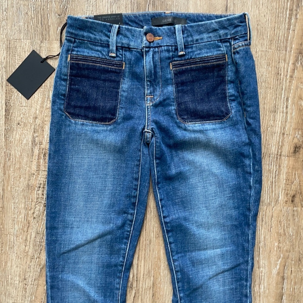 COPY - Genetic Womens Bardot Skinny Denim Jeans, Blue, 25 - Picture 5 of 7